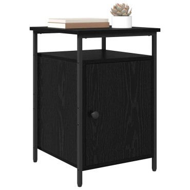 vidaXL Κομοδίνο Μαύρη Οξυά 40x42x60cm Επεξεργασμένο Ξύλο 1 τεμ.