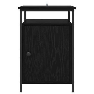 vidaXL Κομοδίνο Μαύρη Οξυά 40x42x60cm Επεξεργασμένο Ξύλο 1 τεμ.