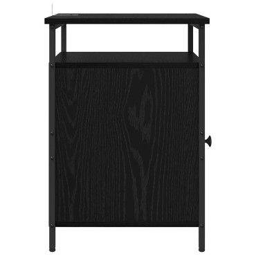 vidaXL Κομοδίνο Μαύρη Οξυά 40x42x60cm Επεξεργασμένο Ξύλο 1 τεμ.
