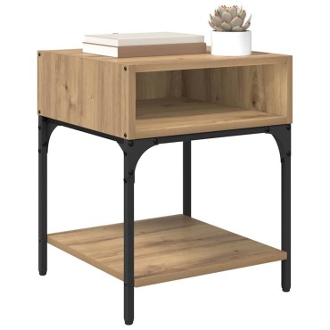 vidaXL Κομοδίνο Artisan Oak 40x40x50cm Επεξεργασμένο Ξύλο 1 τεμ.