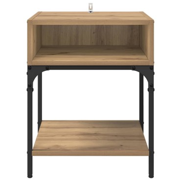 vidaXL Κομοδίνο Artisan Oak 40x40x50cm Επεξεργασμένο Ξύλο 1 τεμ.