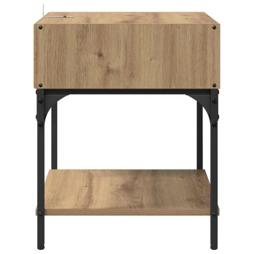 vidaXL Κομοδίνο Artisan Oak 40x40x50cm Επεξεργασμένο Ξύλο 1 τεμ.