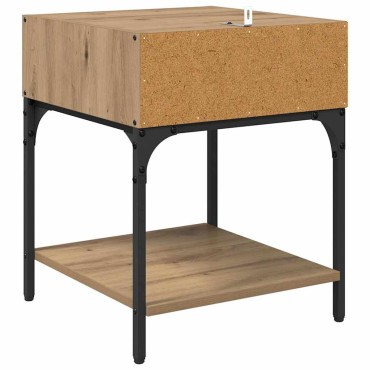 vidaXL Κομοδίνο Artisan Oak 40x40x50cm Επεξεργασμένο Ξύλο 1 τεμ.
