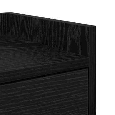 vidaXL Κομοδίνο Μαύρη Οξυά 40x29x60cm Επεξεργασμένο Ξύλο 1 τεμ.