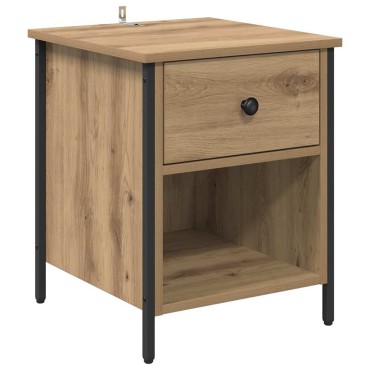 vidaXL Κομοδίνο Artisan Oak 40x42x50cm Επεξεργασμένο Ξύλο 1 τεμ.