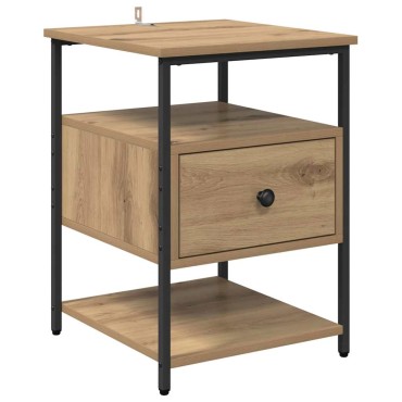 vidaXL Κομοδίνο Artisan Oak 40x42x56cm Επεξεργασμένο Ξύλο 1 τεμ.