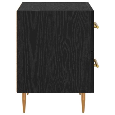 vidaXL Κομοδίνο Μαύρη Οξυά 40x35x47,5cm Επεξεργασμένο Ξύλο 1 τεμ.