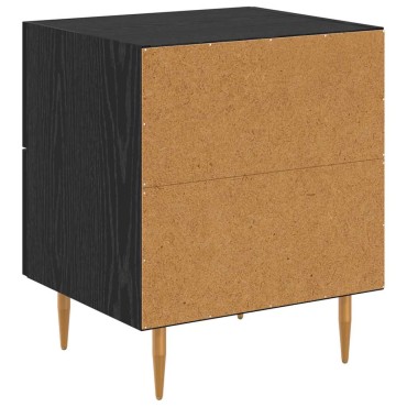 vidaXL Κομοδίνο Μαύρη Οξυά 40x35x47,5cm Επεξεργασμένο Ξύλο 1 τεμ.