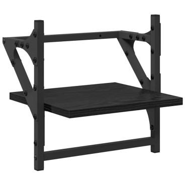 vidaXL Σετ ραφιών τοίχου 6 τεμ. Μαύρη Οξυά 100x25x30cm