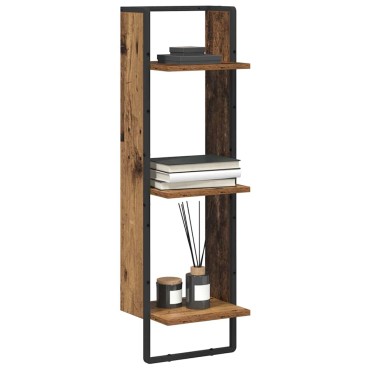 vidaXL Ράφι Τοίχου Επιτοίχιο Παλιό Ξύλο 30x25x100cm 1 τεμ.
