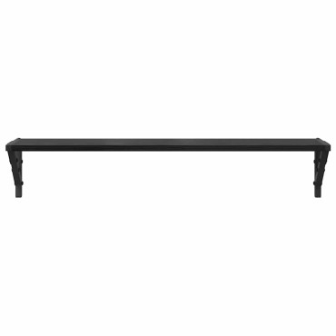 vidaXL Ράφια Τοίχου 2 τεμ. Μαύρη Οξυά 80x15x15,5cm