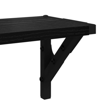 vidaXL Ράφια Τοίχου 2 τεμ. Μαύρη Οξυά 80x15x15,5cm