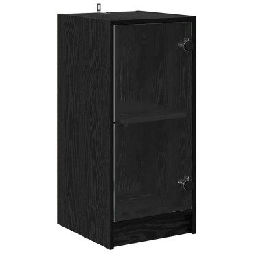 vidaXL Πλαϊνό γραφείο Μαύρη δρυς 35x37x76cm Επεξεργασμένο Ξύλο 1 τεμ.