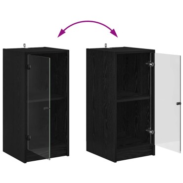 vidaXL Πλαϊνό γραφείο Μαύρη δρυς 35x37x76cm Επεξεργασμένο Ξύλο 1 τεμ.