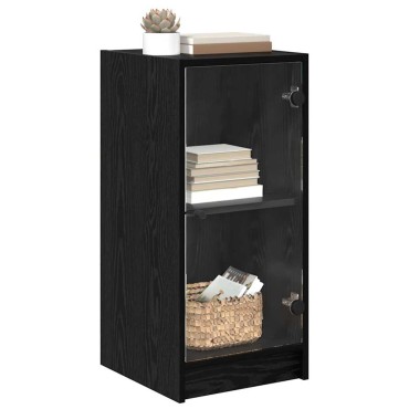 vidaXL Πλαϊνό γραφείο Μαύρη δρυς 35x37x76cm Επεξεργασμένο Ξύλο 1 τεμ.