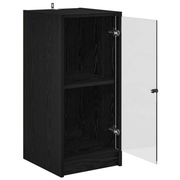 vidaXL Πλαϊνό γραφείο Μαύρη δρυς 35x37x76cm Επεξεργασμένο Ξύλο 1 τεμ.