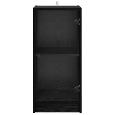vidaXL Πλαϊνό γραφείο Μαύρη δρυς 35x37x76cm Επεξεργασμένο Ξύλο 1 τεμ.