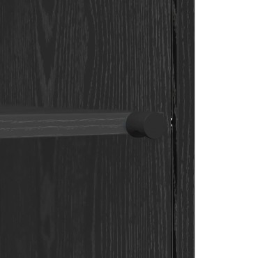 vidaXL Πλαϊνό γραφείο Μαύρη δρυς 35x37x76cm Επεξεργασμένο Ξύλο 1 τεμ.