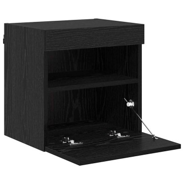 vidaXL Ντουλάπι Τηλεόρασης Τοίχου 40x30x40cm Μαύρη Οξυά