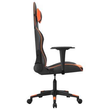 vidaXL Καρέκλα Gaming Μαύρο/Πορτοκαλί Συνθετικό Δέρμα 67x58x(118-128)cm 1 τεμ.