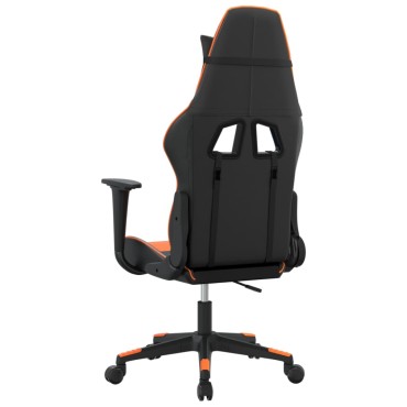 vidaXL Καρέκλα Gaming Μαύρο/Πορτοκαλί Συνθετικό Δέρμα 67x58x(118-128)cm 1 τεμ.