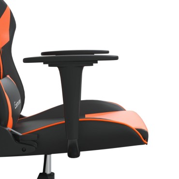 vidaXL Καρέκλα Gaming Μαύρο/Πορτοκαλί Συνθετικό Δέρμα 67x58x(118-128)cm 1 τεμ.