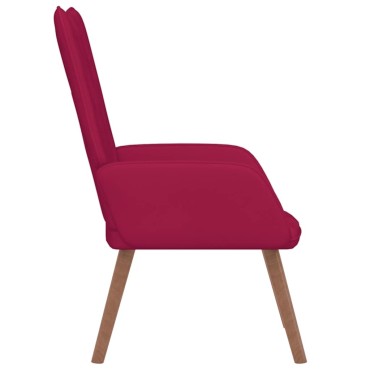 vidaXL Πολυθρόνα Relax Μπορντό Βελούδινη 61,5x69x95,5cm 1 τεμ.
