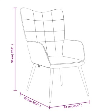 vidaXL Πολυθρόνα Relax Καφέ Υφασμάτινη 61x70x96,5cm 1 τεμ.