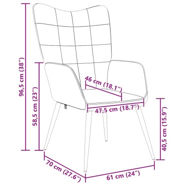 vidaXL Πολυθρόνα Relax Καφέ Υφασμάτινη 61x70x96,5cm 1 τεμ.