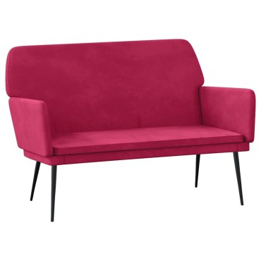 vidaXL Πάγκος μπορντό 108x79x79cm Βελούδινος 1 τεμ.