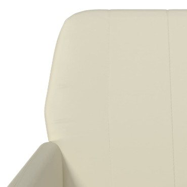 vidaXL Πολυθρόνα Κρεμ 61x78x80cm από Συνθετικό Δέρμα 1 τεμ.