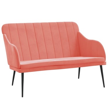 vidaXL Πάγκος Ροζ 110x76x80cm Βελούδινος 1 τεμ.