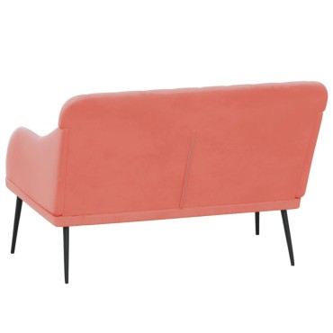 vidaXL Πάγκος Ροζ 110x76x80cm Βελούδινος 1 τεμ.