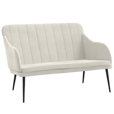 vidaXL Πάγκος Κρεμ 110x76x80cm Βελούδινος 1 τεμ.