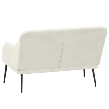 vidaXL Πάγκος Κρεμ 110x76x80cm Βελούδινος 1 τεμ.