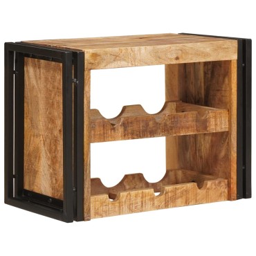 vidaXL Ράφι Κρασιού Καφέ 60x45x33cm Σταθερό Χοντρό Ξύλο Μάνγκο 1 τεμ.