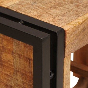 vidaXL Ράφι Κρασιού Καφέ 60x45x33cm Σταθερό Χοντρό Ξύλο Μάνγκο 1 τεμ.