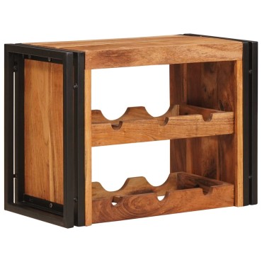 vidaXL Ράφι Κρασιού Καφέ 60x45x33cm Στερεό Ξύλο Ακακίας 1 τεμ.