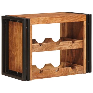 vidaXL Ράφι Κρασιού Καφέ 60x45x33cm Στερεό Ξύλο Ακακίας 1 τεμ.