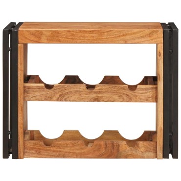 vidaXL Ράφι Κρασιού Καφέ 60x45x33cm Στερεό Ξύλο Ακακίας 1 τεμ.