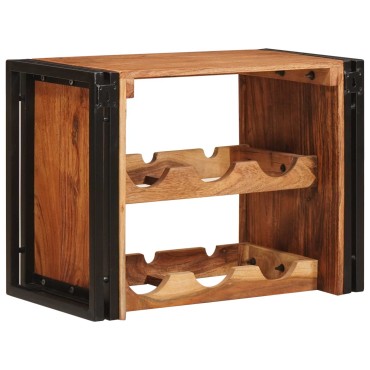 vidaXL Ράφι Κρασιού Καφέ 60x45x33cm Στερεό Ξύλο Ακακίας 1 τεμ.