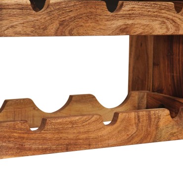 vidaXL Ράφι Κρασιού Καφέ 60x45x33cm Στερεό Ξύλο Ακακίας 1 τεμ.