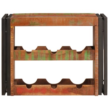 vidaXL Ράφι Κρασιού Καφέ 60x45x33cm Στερεό ανακτημένο ξύλο 1 τεμ.