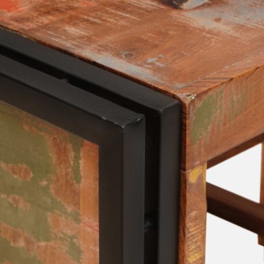 vidaXL Ράφι Κρασιού Καφέ 60x45x33cm Στερεό ανακτημένο ξύλο 1 τεμ.