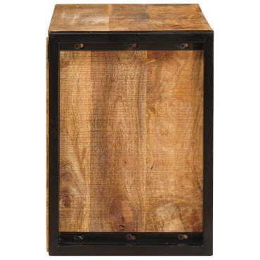 vidaXL Ράφι Κρασιού Καφέ 80x45x33cm Σταθερό Χοντρό Ξύλο Μάνγκο 1 τεμ.