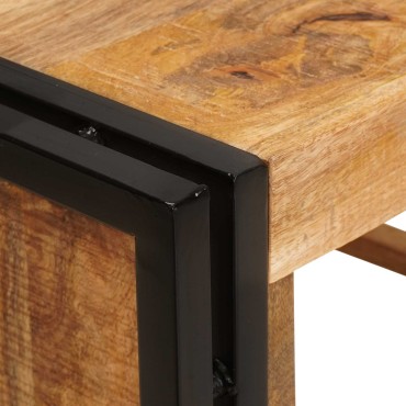 vidaXL Ράφι Κρασιού Καφέ 80x45x33cm Σταθερό Χοντρό Ξύλο Μάνγκο 1 τεμ.