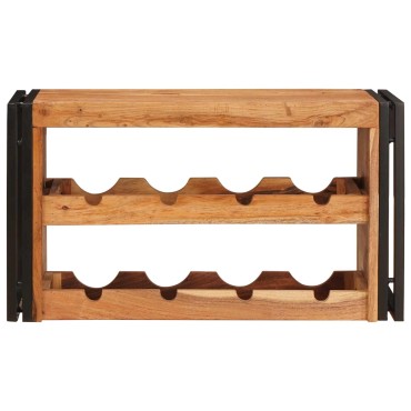 vidaXL Ράφι Κρασιού Καφέ 80x45x33cm Στερεό Ξύλο Ακακίας 1 τεμ.