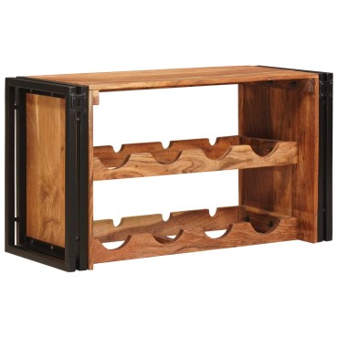vidaXL Ράφι Κρασιού Καφέ 80x45x33cm Στερεό Ξύλο Ακακίας 1 τεμ.