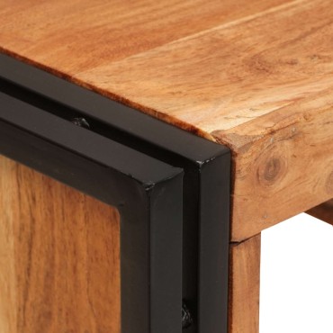 vidaXL Ράφι Κρασιού Καφέ 80x45x33cm Στερεό Ξύλο Ακακίας 1 τεμ.