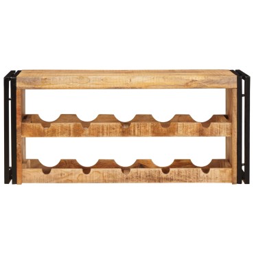 vidaXL Ράφι Κρασιού Καφέ 100x45x33cm Σταθερό Χοντρό Ξύλο Μάνγκο 1 τεμ.